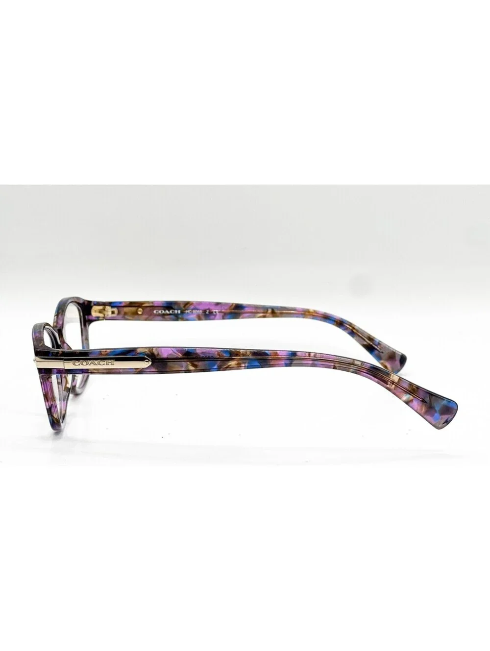 Coach HC 6065 5288 Confetti Purple Tortoise Full Rim Eyeglass Frames 51-17-135